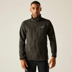 Męski polar turystyczny Rivake z pełnym zamkiem błyskawicznym. Brązowe bluzy z polaru męskie Regatta, m, bez wzorów, z polaru, sportowe, bez ramiączek, bez kaptura. Za 179.99 zł.