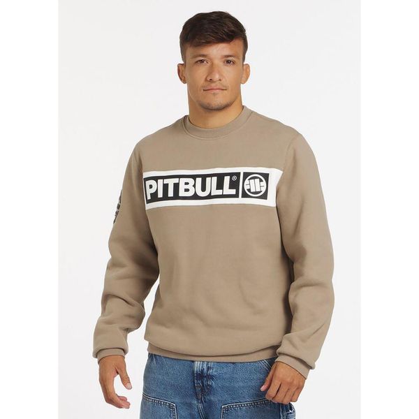 Bluza męska Pitbull Sherwood. Brązowe bluzy nierozpinane męskie PITBULL, m, bez wzorów, sportowe, bez ramiączek, bez kaptura. Za 149.00 zł.
