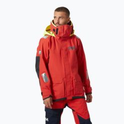 Kurtka żeglarska męska Helly Hansen Skagen Pro. Czerwone kurtki męskie Helly Hansen, m, bez wzorów, sportowe, bez ramiączek, bez kaptura. Za 2,766.00 zł.