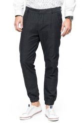 TOM TAILOR SPODNIE MĘSKIE VERNON TAPERED JOGGING PANTS BLACK. Czarne spodnie na co dzień męskie Tom Tailor, bez wzorów, z materiału, eleganckie. W wyprzedaży za 59.99 zł.