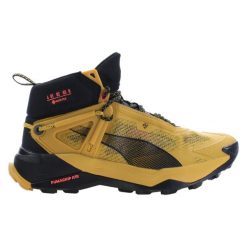 Buty trekkingowe wysokie męskie Puma Explore Nitro Mid Gtx. Czarne buty trekkingowe męskie Puma, bez wzorów, z materiału, sportowe, bez obcasa, bez zapięcia. Za 694.00 zł.