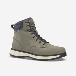 Buty turystyczne męskie Quechua NH500 skóra. Brązowe buty trekkingowe męskie QUECHUA, na zimę, bez wzorów, ze skóry, przed kolano, bez zapięcia, trekkingowe. Za 369.99 zł.