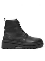 Boss Trapery Nebular Halb lt 50523478 Czarny. Czarne buty zimowe męskie Boss, bez wzorów, ze skóry, bez obcasa, bez zapięcia. Za 1,199.00 zł.