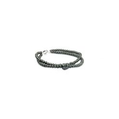 Bransoletka Męska Hematyt Podwójna srebro. Biżuteria dla mężczyzn marki Brazi druse jewelry. Za 170.00 zł.