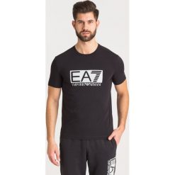 T-SHIRT EA7 Emporio Armani. Czarne t-shirty męskie EA7 Emporio Armani, l, bez wzorów, z bawełny, bez kołnierzyka, bez ramiączek. Za 167.40 zł.