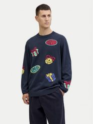 Jack & Jones Sweter Holiday 12287994 Granatowy Relaxed Fit. Niebieskie kardigany męskie Jack & Jones, m, bez wzorów, z bawełny, bez ramiączek. Za 149.99 zł.