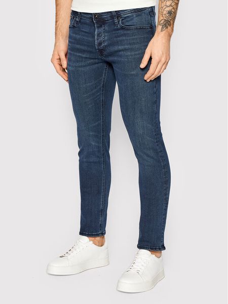 Jack & Jones Jeansy Glenn 12173407 Granatowy Slim Fit. Niebieskie jeansy męskie Jack & Jones, bez wzorów, z bawełny. Za 129.99 zł.