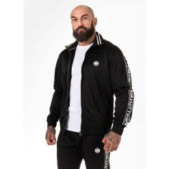 Bluza męska Pitbull rozpinana Oldschool Tape Logo. Czarne bluzy rozpinane męskie PITBULL, m, bez wzorów, retro, bez ramiączek, bez kaptura. Za 259.99 zł.