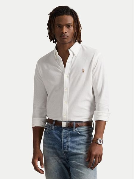 Polo Ralph Lauren Koszula 710979488003 Biały Regular Fit. Białe koszule męskie Polo Ralph Lauren, m, bez wzorów, z bawełny, bez kołnierzyka, bez ramiączek. Za 569.99 zł.