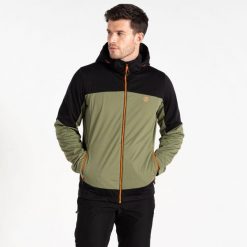 Softshell turystyczny męski Mountaineer. Zielone kurtki softshell męskie Dare 2B, m, bez wzorów, z softshellu, bez kaptura, trekkingowe. Za 249.99 zł.