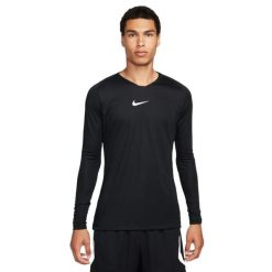 Męska Koszulka Z Długim Rękawem Park DriFIT Base Layer Top. Czarne koszulki męskie z długim rękawem Nike, m, bez wzorów, sportowe, bez kołnierzyka, bez ramiączek. Za 139.99 zł.