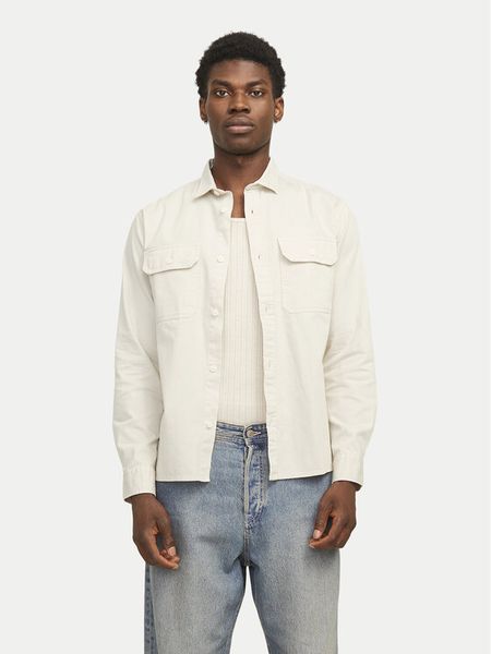 Jack & Jones Koszula jeansowa Travis 12269262 Beżowy Comfort Fit. Brązowe koszule męskie Jack & Jones, l, bez wzorów, z bawełny, bez kołnierzyka, bez ramiączek. Za 119.99 zł.
