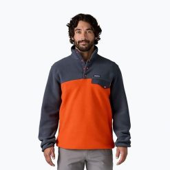 Bluza trekkingowa męska Patagonia LW Synch Snap-T P/O. Brązowe bluzy nierozpinane męskie Patagonia, m, bez wzorów, bez ramiączek, bez kaptura. Za 419.99 zł.