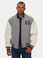 Tommy Hilfiger Kurtka bomber Varsity MW0MW37032 Szary Regular Fit. Szare kurtki męskie Tommy Hilfiger, m, bez wzorów, z wełny, bez ramiączek, bez kaptura. Za 1,269.00 zł.