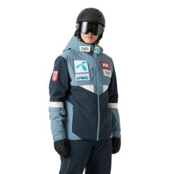 Kurtka narciarska Helly Hansen Kvitfjell. Niebieskie kurtki narciarskie i snowboardowe męskie Helly Hansen, na zimę, m, bez wzorów, bez kaptura, narciarskie. W wyprzedaży za 2,298.50 zł.