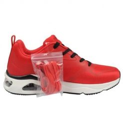 Buty do chodzenia męskie Skechers Air Uno. Czerwone buty sportowe na co dzień męskie Skechers, m, bez wzorów, z gumy, casualowe, bez ramiączek, bez kaptura, trekkingowe. Za 329.99 zł.