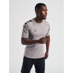 Koszulka sportowa męska Hummel Core XK Poly T-Shirt S/S. Szare t-shirty sportowe męskie HUMMEL, m, bez wzorów, sportowe, bez ramiączek. Za 77.00 zł.