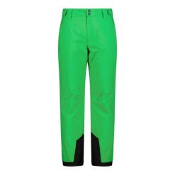 Spodnie narciarskie z tkaniny żakardowej CMP. Zielone spodnie narciarskie i snowboardowe męskie CMP, bez wzorów, z tkaniny, narciarskie. Za 415.50 zł.