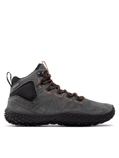 Merrell Trekkingi Wrapt Mid Wp J036001 Szary. Szare buty trekkingowe męskie Merrell, bez wzorów, ze skóry, bez zapięcia, trekkingowe. Za 499.99 zł.