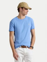 Polo Ralph Lauren T-Shirt 710671438454 Błękitny Custom Slim Fit. Niebieskie koszulki polo męskie Polo Ralph Lauren, m, bez wzorów, z bawełny, bez kołnierzyka, bez ramiączek. Za 379.99 zł.
