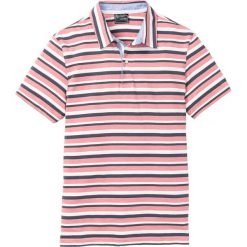 Shirt polo w paski bonprix jasnoróżowo-kremowo-ciemnoszary w paski. Koszulki polo męskie bonprix. Za 69.99 zł.