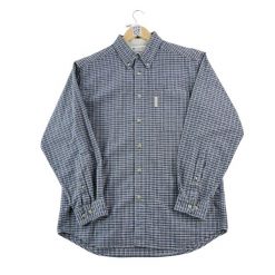 Second life - Męska klasyczna koszula w kratę - Jak nowy. Niebieskie koszule męskie Columbia, m, bez wzorów, bez kołnierzyka, bez ramiączek. Za 127.76 zł.