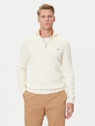 Gant Sweter 8050603 Écru Regular Fit. Kardigany męskie Gant, l, bez wzorów, z bawełny, bez ramiączek. Za 569.99 zł.