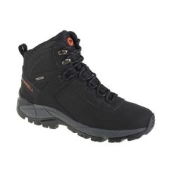 Buty trekkingowe męskie Merrell Vego Mid Leather Waterproof. Czarne buty trekkingowe męskie Merrell, bez wzorów, z materiału, za kostkę, bez zapięcia. Za 672.00 zł.