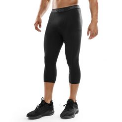 Męskie treningowe legginsy rybaczki Fitness Siroko Enlli. Czarne legginsy męskie SIROKO, m, bez wzorów, z materiału, na fitness i siłownię. W wyprzedaży za 84.00 zł.