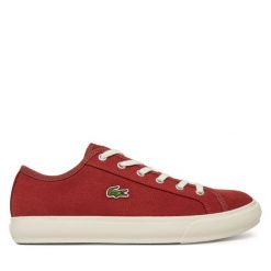 Tenisówki Lacoste. Brązowe trampki męskie Lacoste, bez wzorów, bez zapięcia. Za 249.99 zł.