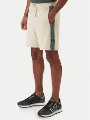 EA7 Emporio Armani Szorty sportowe 7M001501 AF12660 Beżowy Regular Fit. Brązowe szorty sportowe męskie EA7 Emporio Armani, bez wzorów, z syntetyku, sportowe. Za 449.99 zł.