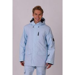 Kurtka Yeh Man Ice Blue. Niebieskie kurtki męskie OOSC, na zimę, bez wzorów, z nylonu, sportowe, bez ramiączek, bez kaptura. Za 1,710.99 zł.