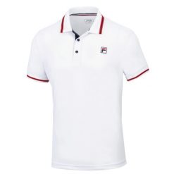 Koszulka sportowa męska Fila Polo Piro. Białe koszulki polo męskie Fila, m, bez wzorów, z poliesteru, sportowe, bez kołnierzyka, bez ramiączek. Za 329.00 zł.
