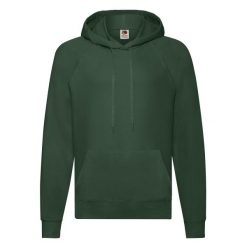 Lekka Męska Bluza Z Kapturem. Zielone bluzy nierozpinane męskie Fruit of the Loom, l, bez wzorów, z kapturem. Za 57.99 zł.