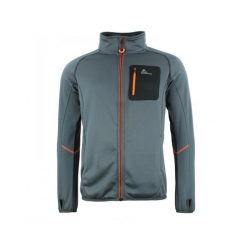 Kurtka polarshell Peak Mountain. Szare kurtki męskie Peak Mountain, bez wzorów, sportowe, bez ramiączek, bez kaptura. W wyprzedaży za 212.00 zł.