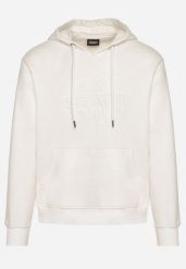 Biała Bluza z Bawełną Kapturem i Sznurkami Amatusa. Białe bluzy z kapturem męskie Born2be, m, bez wzorów, z bawełny, z kapturem. Za 99.99 zł.