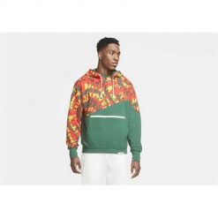 Bluza sportowa męska Nike Throwback. Czerwone bluzy nierozpinane męskie Nike, m, bez wzorów, sportowe, bez ramiączek, z kapturem. Za 454.00 zł.