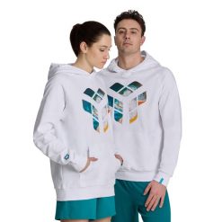 Bluza Arena Planet Water Hooded Sweat z kapturem. Białe bluzy nierozpinane męskie ARENA, m, bez wzorów, z bawełny, z kapturem. Za 259.99 zł.