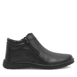 Botki Go Soft. Czarne sztyblety męskie GO SOFT, bez obcasa, bez zapięcia. Za 259.99 zł.