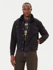 Levi's® Kurtka jeansowa Type III Sherpa 16365-0291 Czarny Regular Fit. Czarne kurtki męskie m, bez wzorów, z bawełny, bez ramiączek, bez kaptura. Za 639.99 zł.
