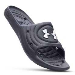 Klapki basenowe męskie Under Armour Ua M Locker Iv Sl. Czarne klapki i japonki męskie Under Armour, bez wzorów. Za 93.90 zł.