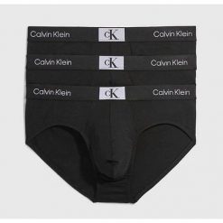 Slipy Mężczyzna CALVIN KLEIN HIP BRIEF 3PK. Czarne slipki męskie Calvin Klein, m, bez wzorów, z bawełny. Za 191.05 zł.