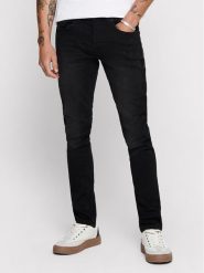 Only & Sons Jeansy Loom 22007451 Czarny Slim Fit. Czarne jeansy męskie Only & Sons, bez wzorów, z bawełny. Za 109.99 zł.