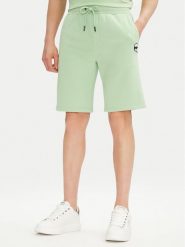 KARL LAGERFELD Szorty sportowe 705014 552900 Zielony Regular Fit. Zielone szorty sportowe męskie KARL LAGERFELD, bez wzorów, z bawełny, sportowe. Za 369.99 zł.