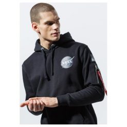 Alpha Industries Bluza Z Kapturem Space Shuttle Hoody , czarny, rozmiar S. Czarne bluzy nierozpinane męskie Alpha Industries, s, bez wzorów, z kapturem. Za 349.99 zł.
