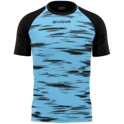 T-shirt Sportowy Givova Pixel Sky-Black - Lekkość i Komfort. Czarne t-shirty sportowe męskie Givova, bez wzorów, z poliesteru, eleganckie, bez ramiączek. Za 187.99 zł.