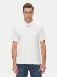 Calvin Klein Polo Supima LV04LB276G Biały Regular Fit. Białe koszulki polo męskie Calvin Klein, m, bez wzorów, z bawełny, bez kołnierzyka, bez ramiączek. Za 239.99 zł.