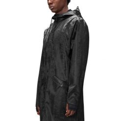 Kurtka RAINS LONG JACKET W3 Czarny. Czarne kurtki męskie Rains, bez wzorów, z syntetyku, bez ramiączek, bez kaptura. Za 446.59 zł.