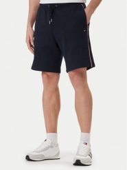 Tommy Hilfiger Szorty sportowe Global Stripe MW0MW42883 Granatowy Regular Fit. Niebieskie szorty sportowe męskie Tommy Hilfiger, bez wzorów, z bawełny, sportowe. Za 409.99 zł.