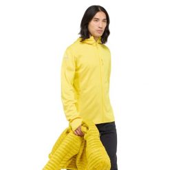 Kurtka z kapturem Haglöfs L.I.M Mid Fast II. Żółte kurtki męskie Haglöfs, l, bez wzorów, sportowe, bez ramiączek, z kapturem. W wyprzedaży za 199.00 zł.